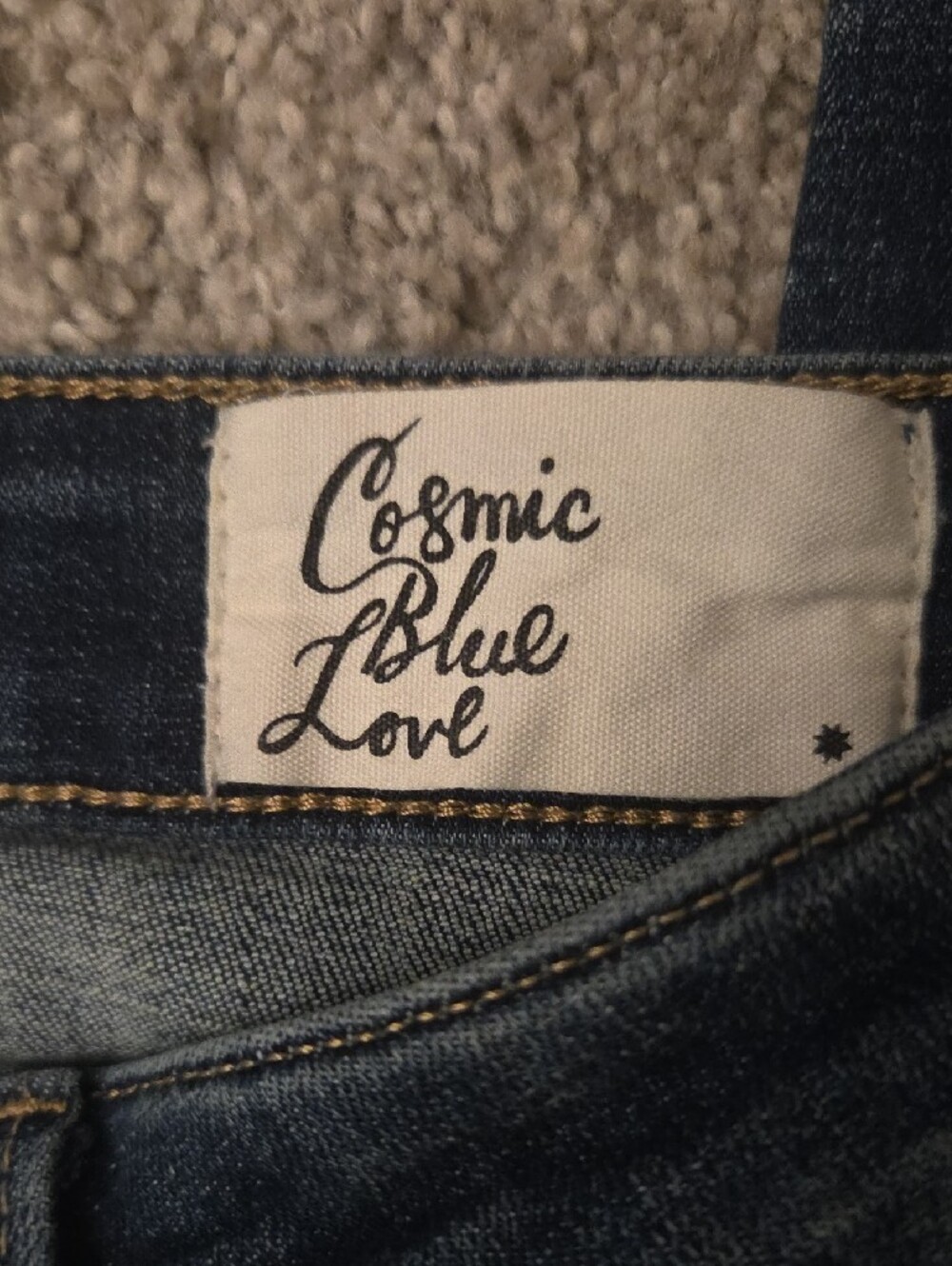Cosmic Blue Love Women's Dark Blue Ellie Straight Jeans 27 Waist 29L - Picture 2 of 11
